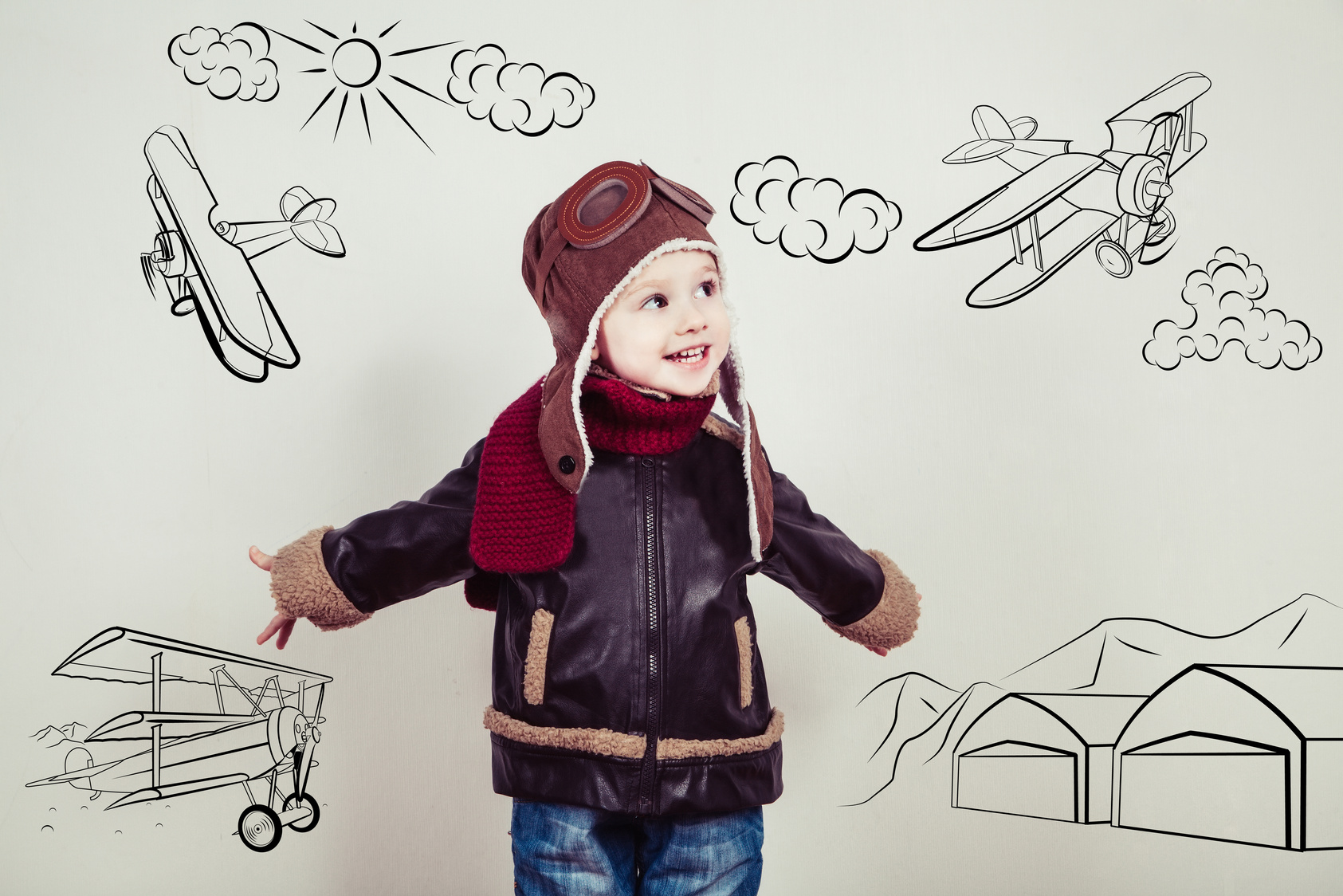 Cute kid pilot